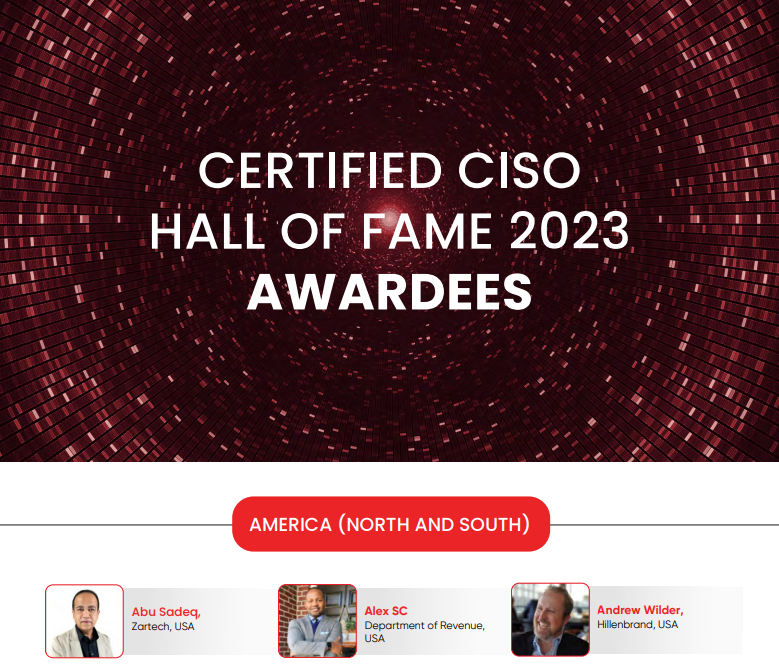 CCISO Global Top 50 Hall of Fame